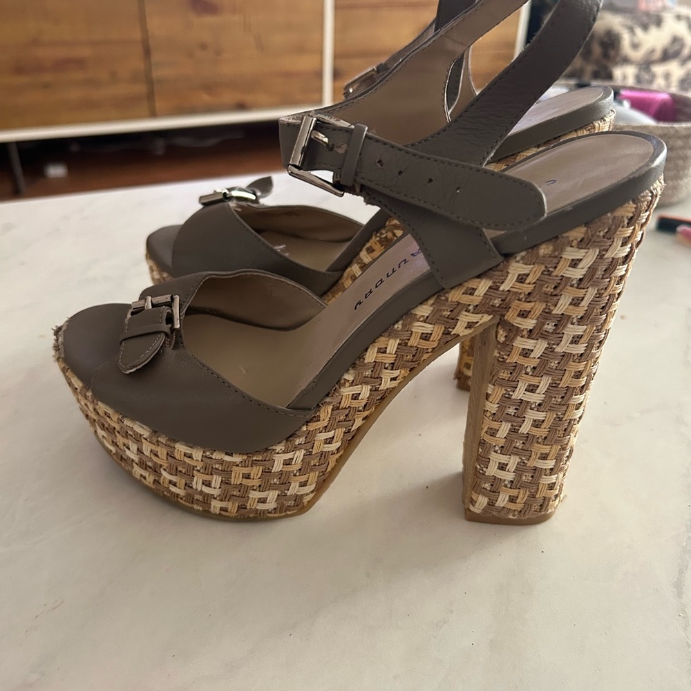 Stylish Taupe Platform Sandals